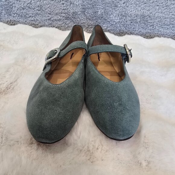 Madewell The Remy Mary Jane Flats Architect Green Suede Women's Size 8.5 NEW - Picture 6 of 9